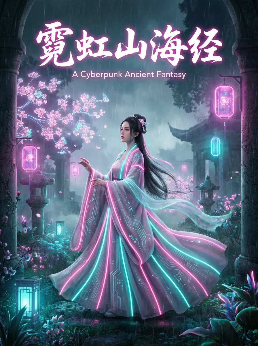 12影城网 古风奇缘短剧 - 霓虹山海经海报